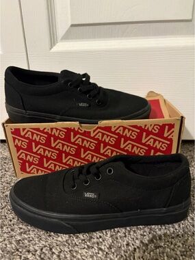 Vans Black Low-Top Canvas Sneakers